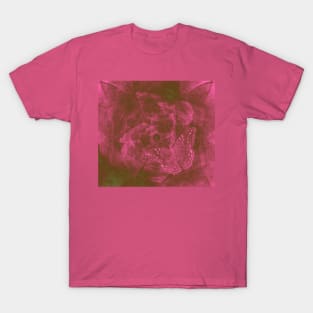 Butterfly and leaves in a red storm T-Shirt